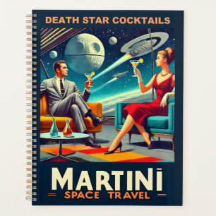 Martini Space Travel Posters Death Star Cocktails Planner