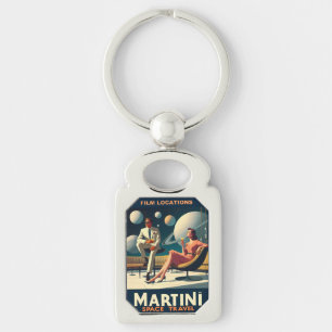 Martini Space Travel Posters Film Locations Keychain