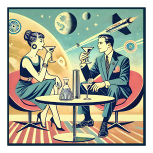 Martini Space Travel Posters Flight Crew