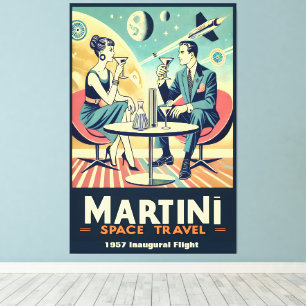 Martini Space Travel Posters Flight Crew  Canvas Print