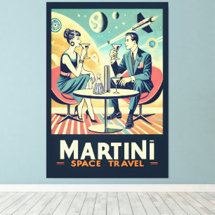 Martini Space Travel Posters Flight Crew Canvas Print