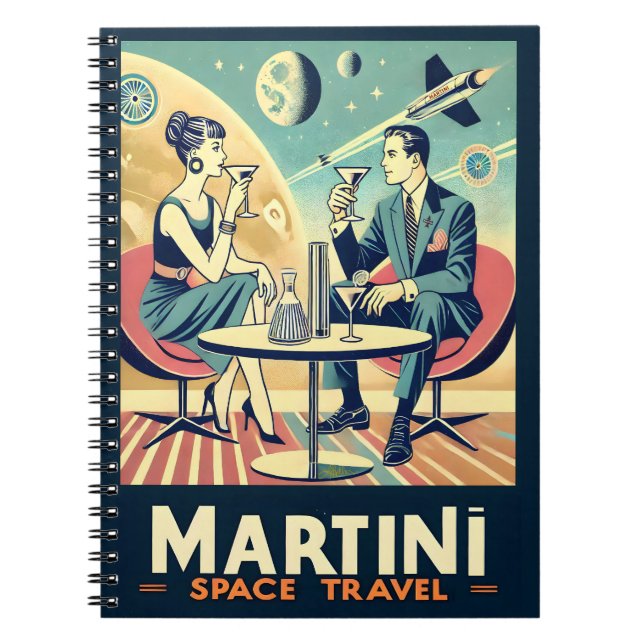 Martini Space Travel Posters Flight Crew Notebook (Front)