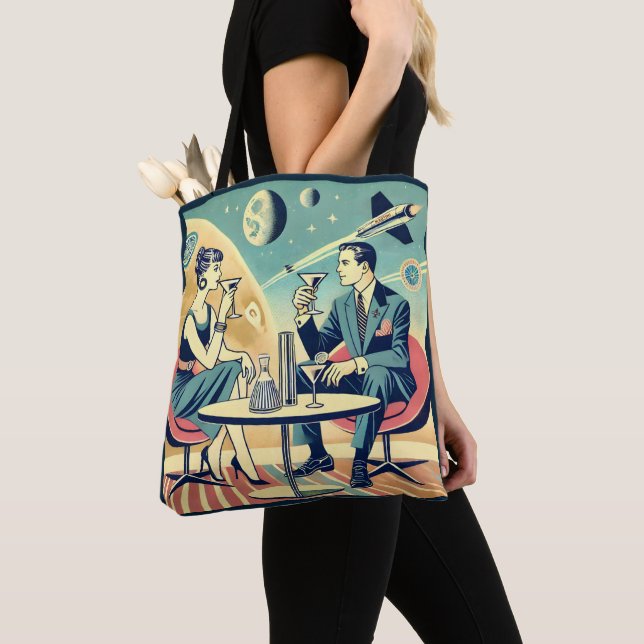Martini Space Travel Posters Flight Crew Tote Bag (Close Up)