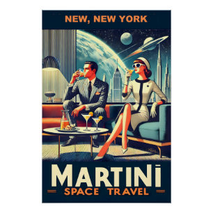 Martini Space Travel Posters New, New York