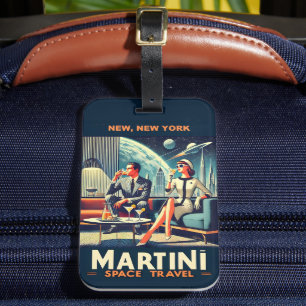 Martini Space Travel Posters New, New York Luggage Tag