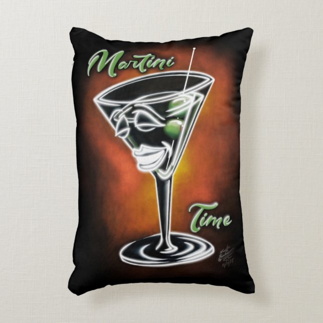 Martini Time! Accent Pillow (Front(Vertical))