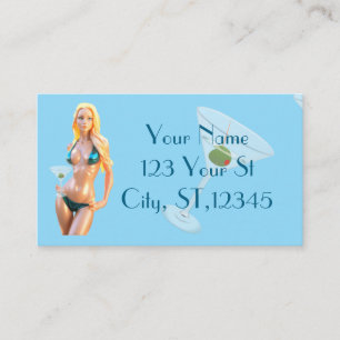 Martini time Bikini Babe Thunder_Cove  Business Card