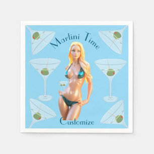 Martini time Bikini Babe Thunder_Cove Napkin