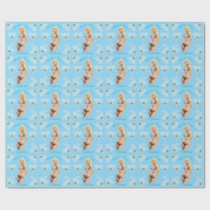 Martini time Bikini Babe Thunder_Cove Wrapping Paper