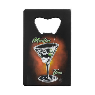 Martini Time Credit Card Bottle Opener