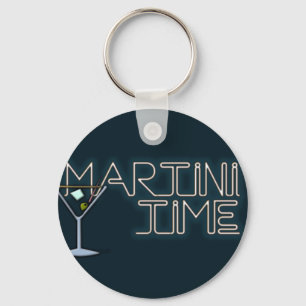 Martini Time Keychain