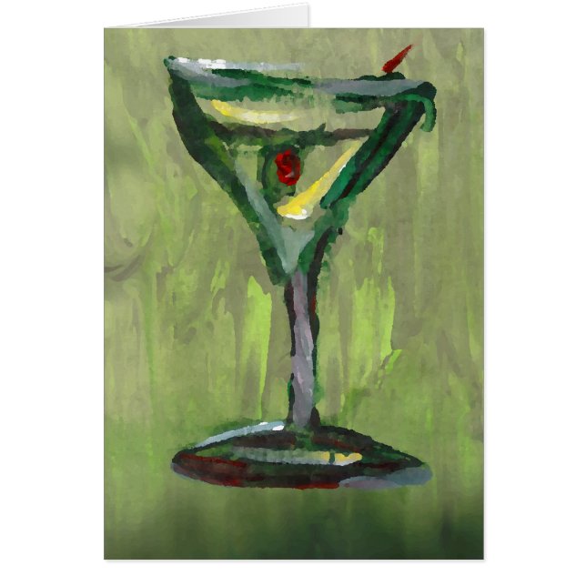 martini vert cuisine abstraite bar à cocktails art (Devant)