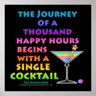 MARTINI ZEN - Affiches de voyage Happy Hour,  Impr