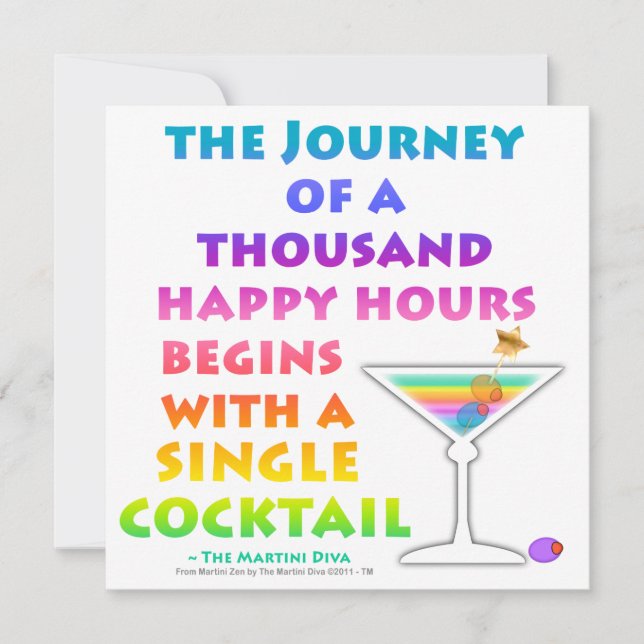 MARTINI ZEN - Happy Hour Invitation (Front)