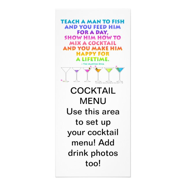 MARTINI ZEN - Heureux pour une carte en rack à vie (Devant)