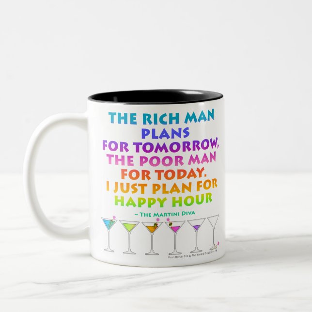 MARTINI ZEN - Plan for Happy Hour  Mug (Left)