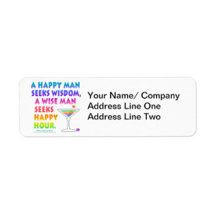 MARTINI ZEN: Wise Man Seeks Happy Hour Label