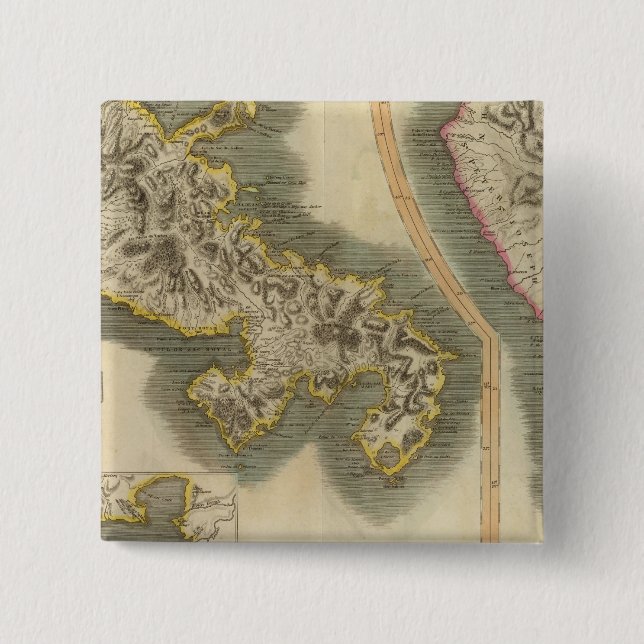 Martinico, Dominica 2 Inch Square Button (Front)