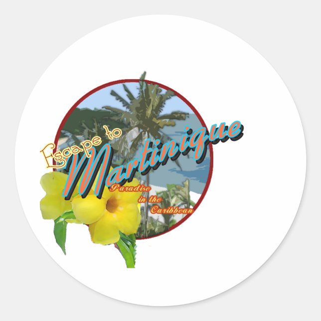martinique2 classic round sticker (Front)