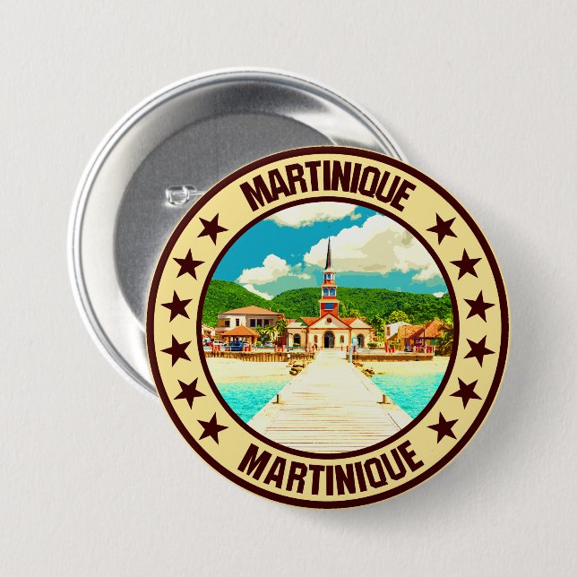 Martinique                                   3 inch round button (Front & Back)