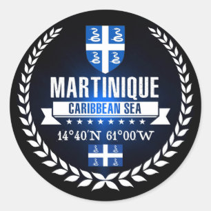 Martinique Classic Round Sticker