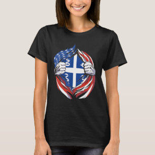 Martinique Flag American Proud Of My Martinican He T-Shirt