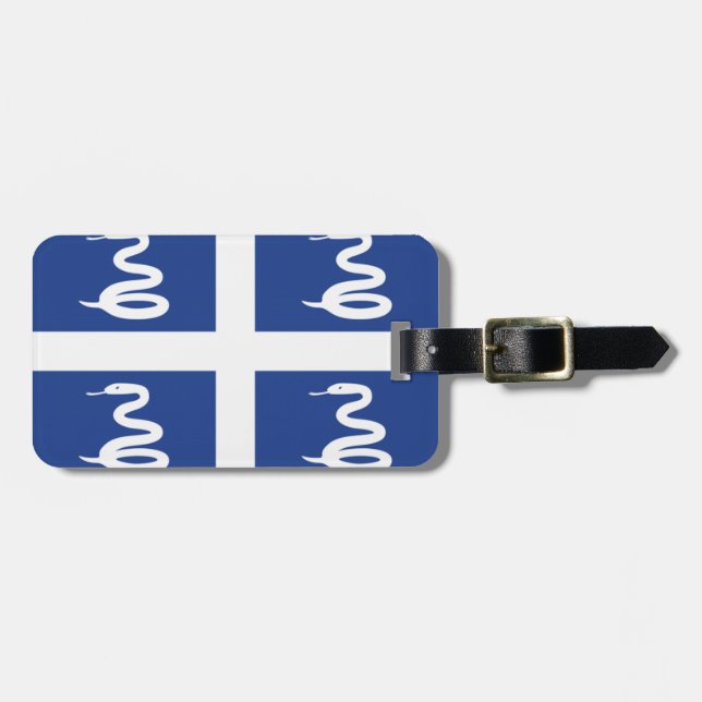 Martinique flag luggage tag (Front Horizontal)