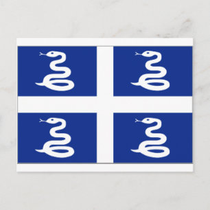 Martinique Flag Postcard
