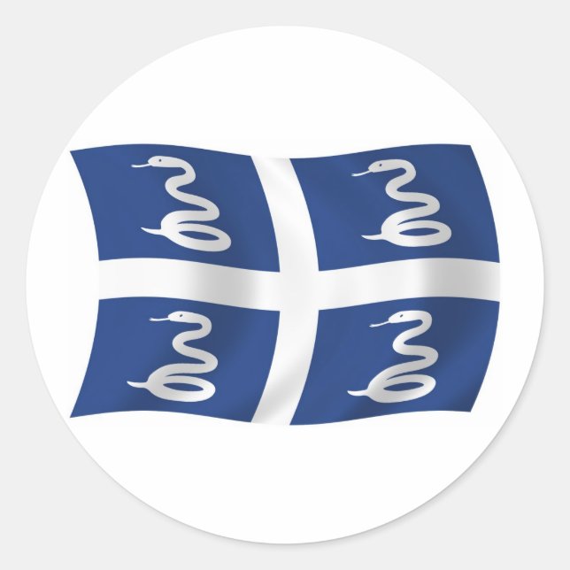 Martinique Flag Sticker (Front)