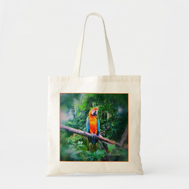 Martinique Macaw Tote Bag (Front)