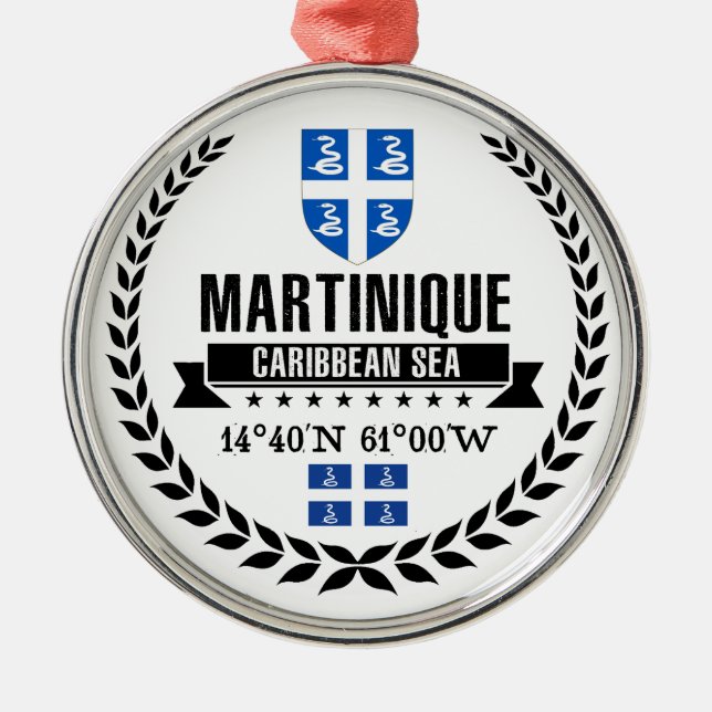 Martinique Metal Ornament (Front)