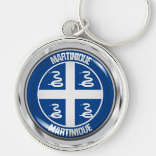 Martinique Round Emblem Keychain