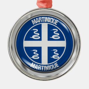 Martinique Round Emblem Metal Ornament
