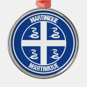 Martinique Round Emblem Metal Ornament