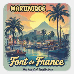 MARTINIQUE SQUARE STICKER