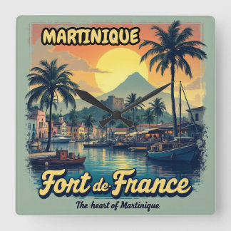MARTINIQUE SQUARE WALL CLOCK