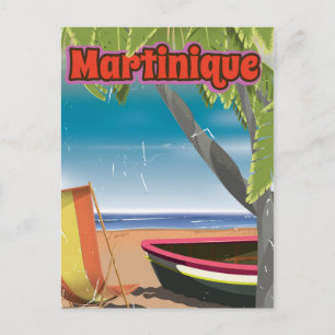 Martinique Vintage travel poster Postcard
