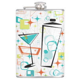 Martinis A Go-Go 8 oz. Vinyl Wrapped Flask