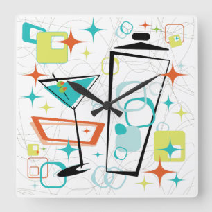 Martinis A Go-Go Clock