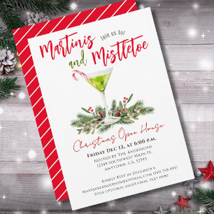 Martinis and Mistletoe Christmas Open House Invitation