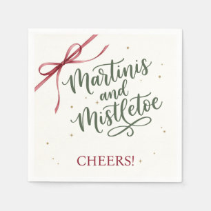 Martinis and Mistletoe Holiday Party Napkin