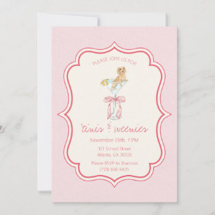 Martinis and Weenies Coquette Dachshund Birthday Invitation