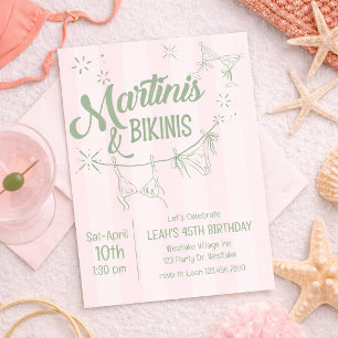 Martinis & Bikinis Birthday Invitation   Pool Part