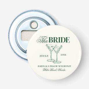 Martinis & Matrimony Bachelorette Bride Bottle Opener