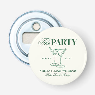 Martinis & Matrimony Bachelorette Party Bottle Opener