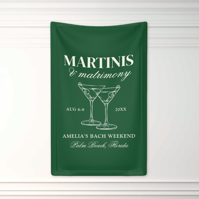 Martinis & Matrimony Bachelorette Weekend Banner (Creator Uploaded)