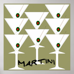 Martinis Poster Print