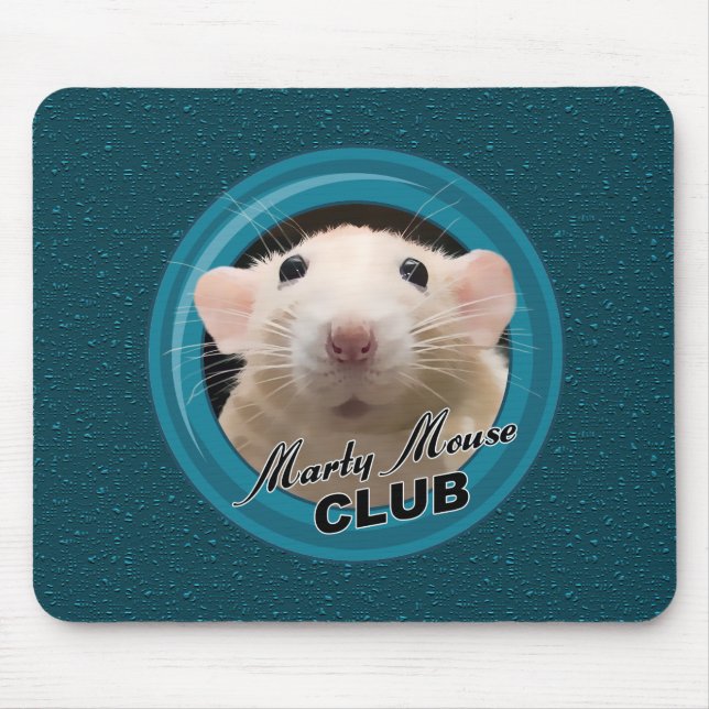 Marty Mouse Club Mousepad with Background (Front)