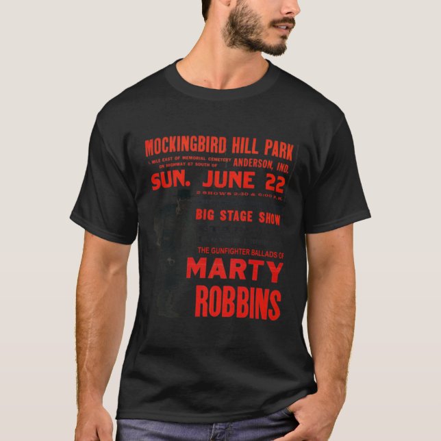 Marty Robbins Concert Poster T-Shirt (Front)