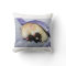 Marty Sleeping with RatTeddy 16x16 Pillow